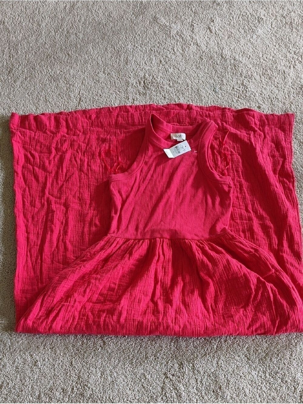LOFT Outlet Hot Pink Ribbed Tank Top - S
